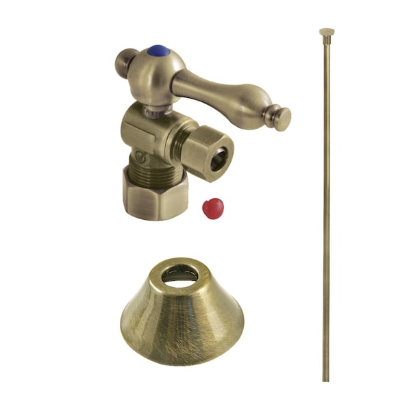 Plumbing Toilet Trim Kit, 58Inch x 38Inch OD Comp, Antique Brass